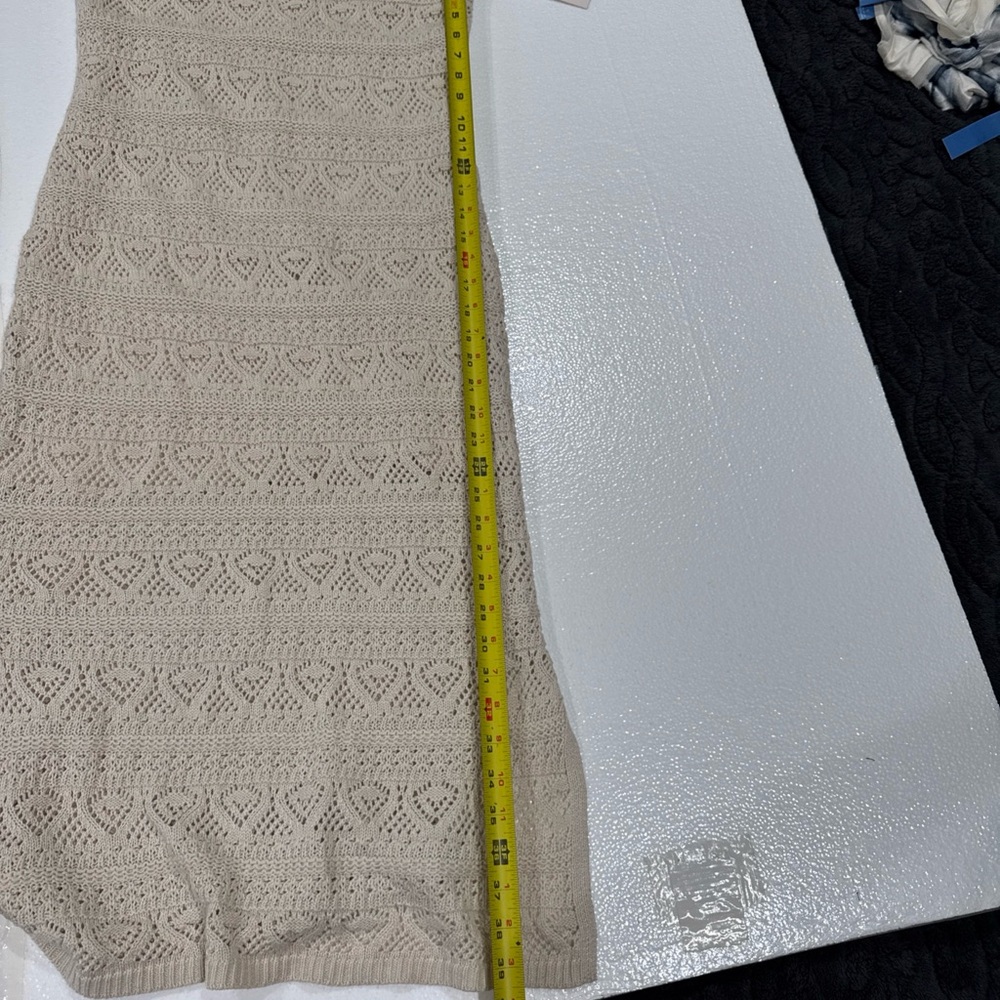 LC Lauren Conrad Cream Crochet Midi Dress - Picture 8 of 10